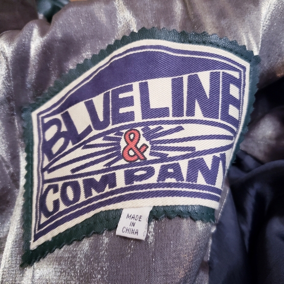 Vintage Unisex Hunter Green Leather Puffer Zip Up Boxy Jacket, Size M - Picture 8 of 10